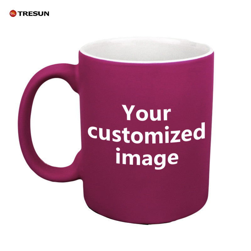 Custom photo text logo Gift fluorescent mug