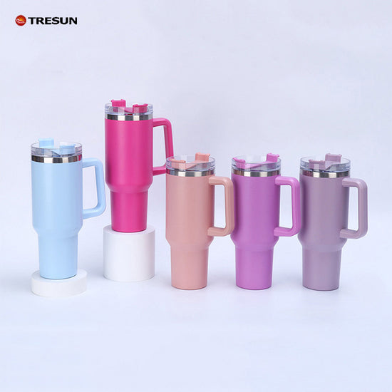 40oz Car cup with handle Insulated cold Bullion cup thermos cup