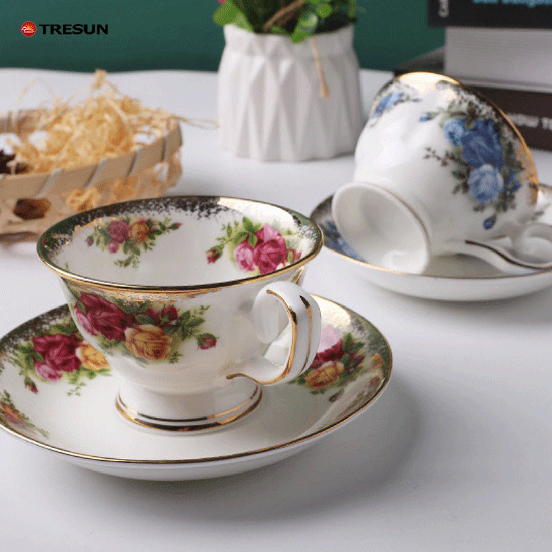 German-style British style bone China coffee cup and saucer set