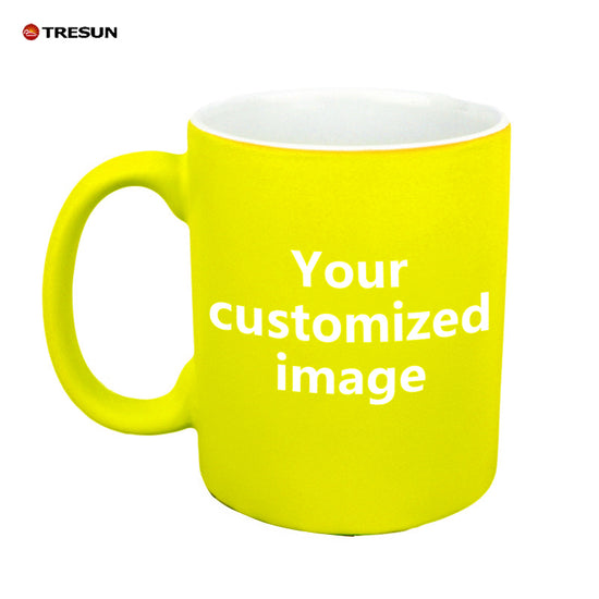 Custom photo text logo Gift fluorescent mug