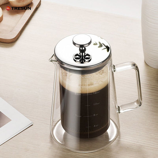 High borosilicate Pyrex double layer coffee press