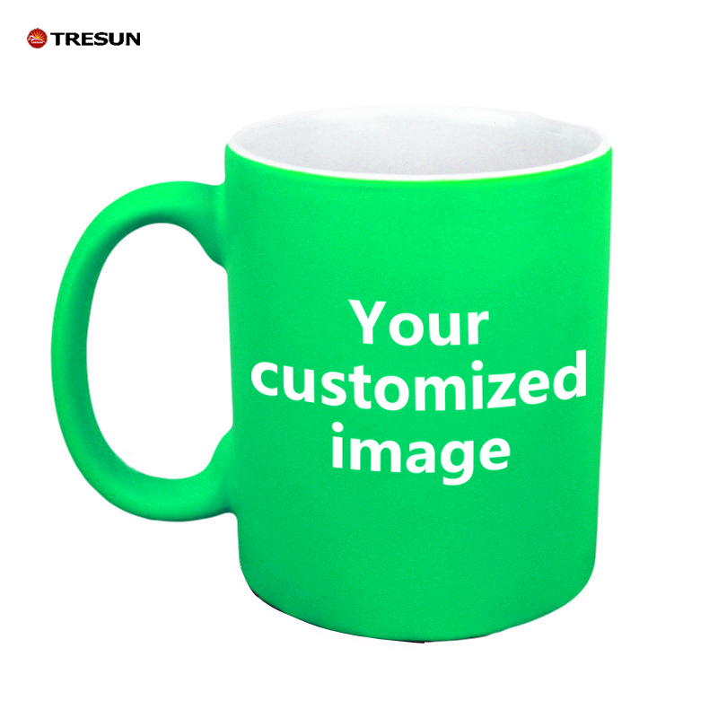 Custom photo text logo Gift fluorescent mug