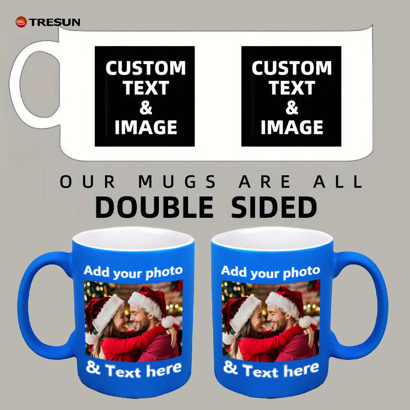 Custom photo text logo Gift fluorescent mug