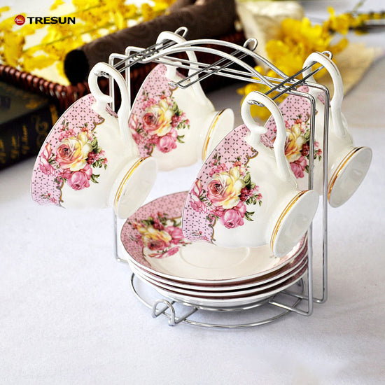 Bone China coffee cup saucer ceramic cup set