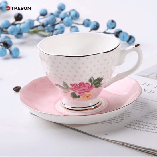 Bone China coffee cup and saucer set