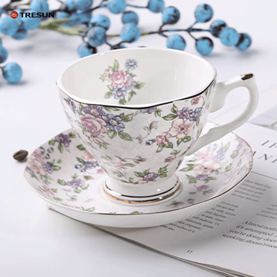 Bone China coffee cup and saucer set