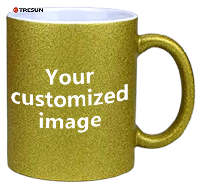 Custom picture text logo gift flash mug