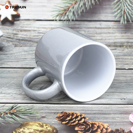 Custom picture text logo gift pearl color mug