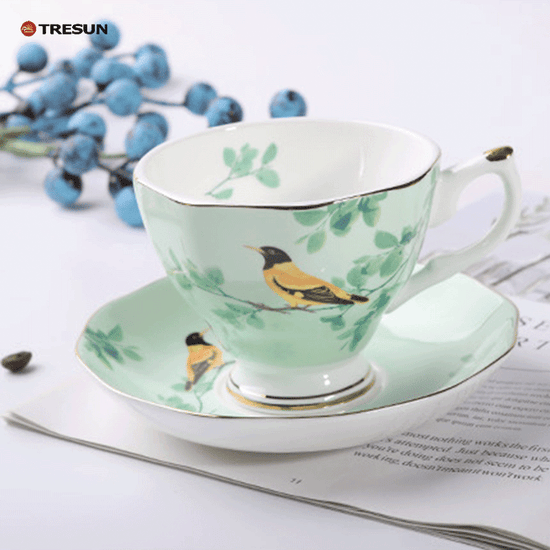 Bone China coffee cup and saucer set