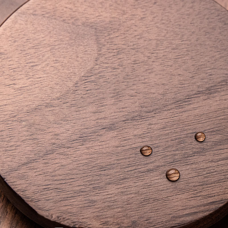 Black walnut non-slip insulated coaster