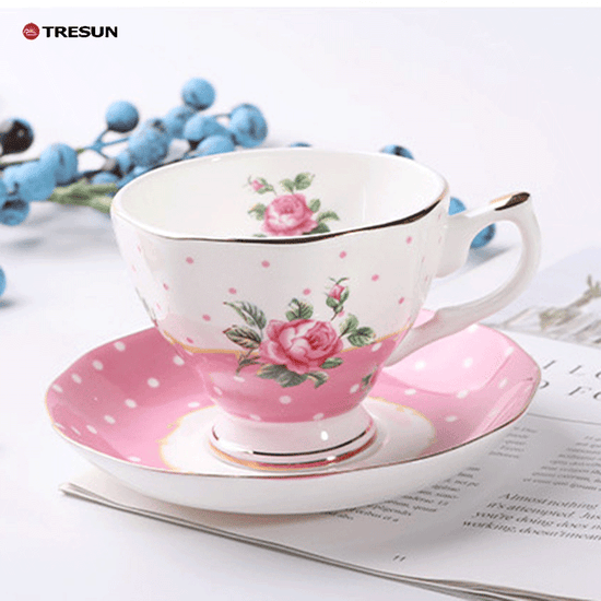 Bone China coffee cup and saucer set