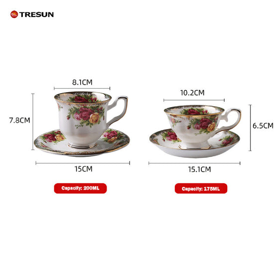 German-style British style bone China coffee cup and saucer set