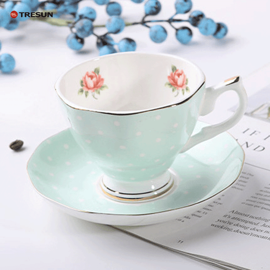 Bone China coffee cup and saucer set