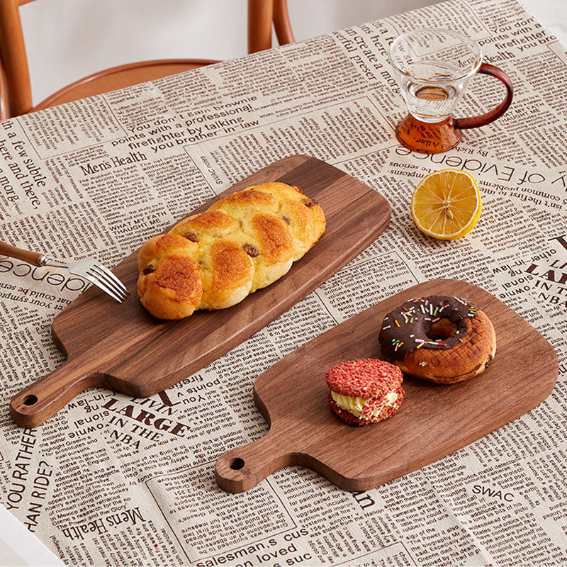 Black walnut cutting board with handle