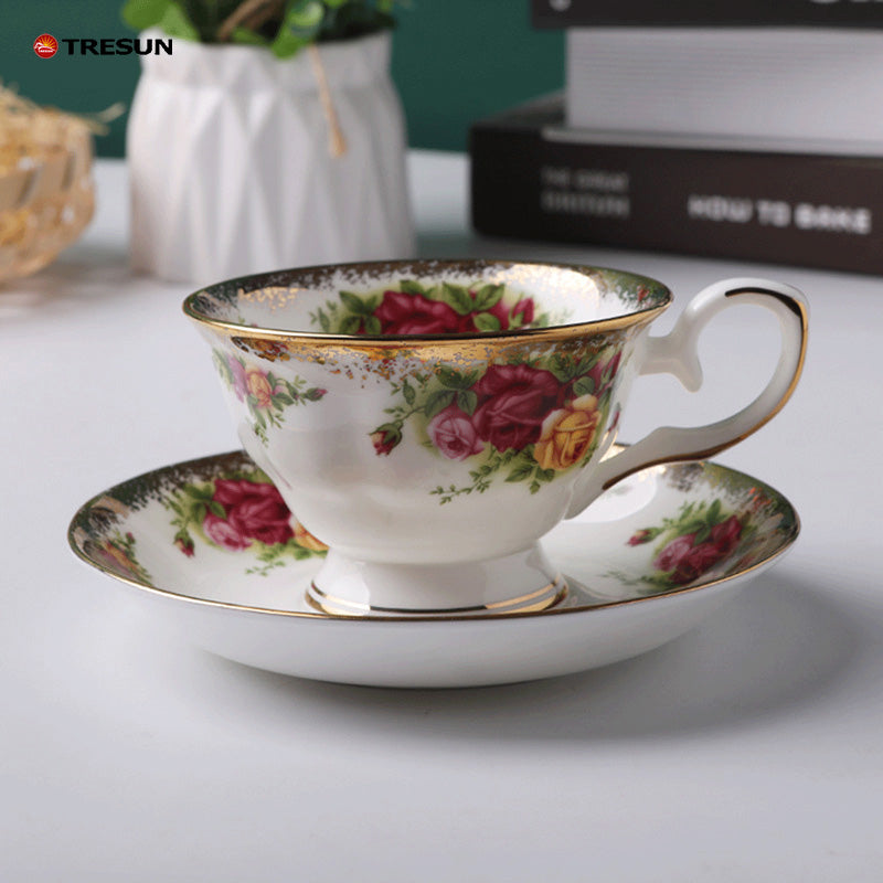 German-style British style bone China coffee cup and saucer set