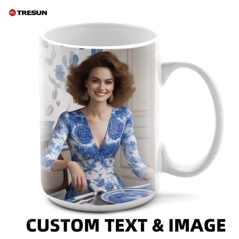 Custom picture text logo gift 15oz mug