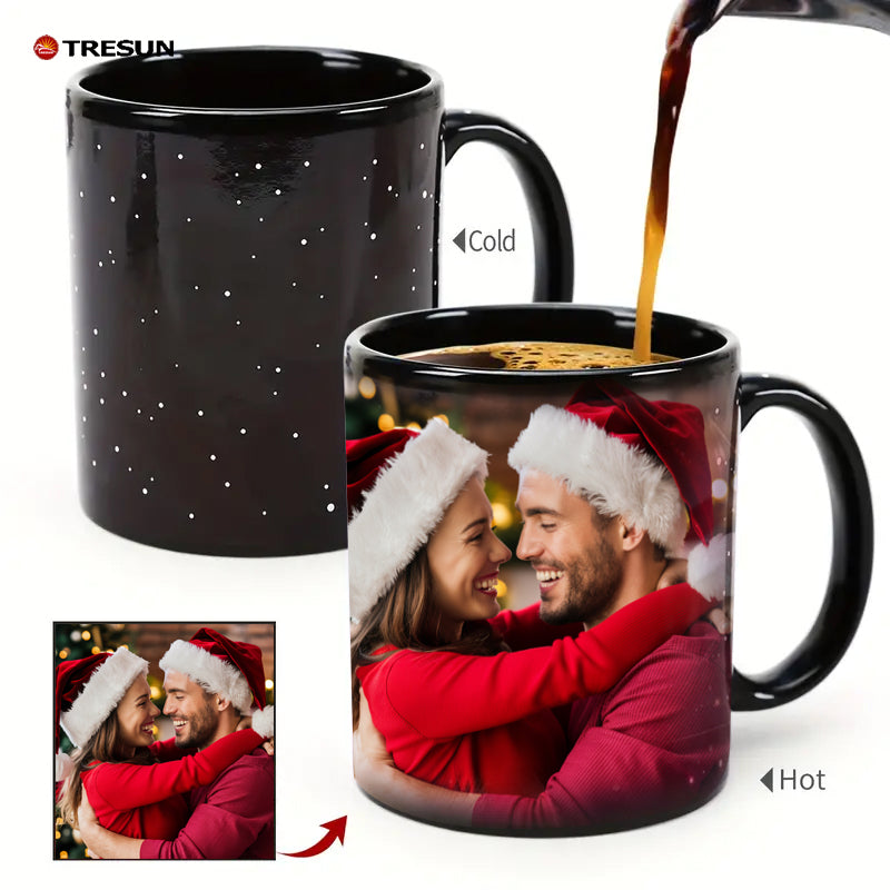 Custom photo gift Starry Sky Color-changing C-shaped handle cup