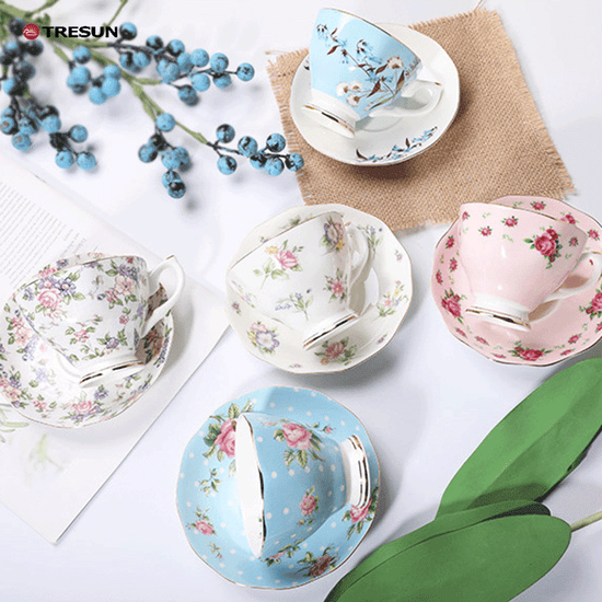 Bone China coffee cup and saucer set