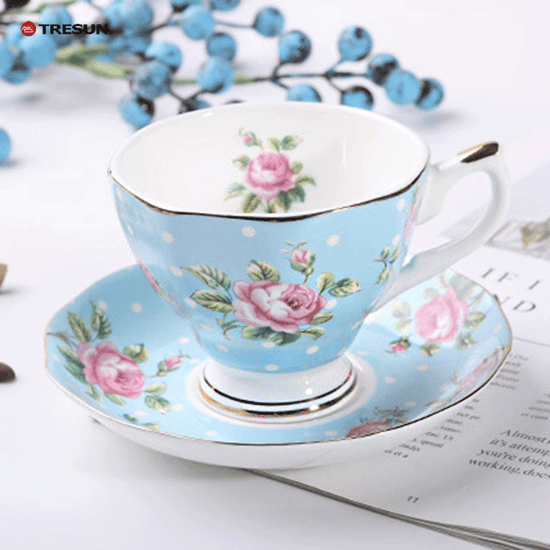 Bone China coffee cup and saucer set