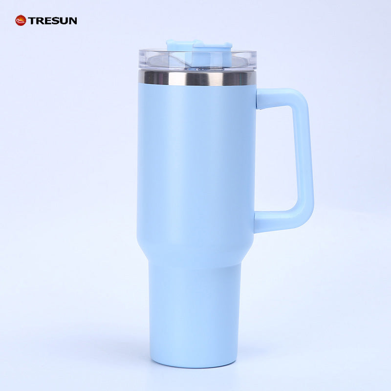 40oz Car cup with handle Insulated cold Bullion cup thermos cup