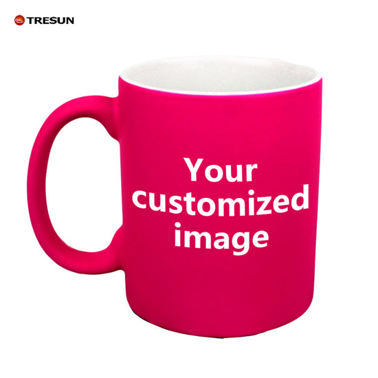 Custom photo text logo Gift fluorescent mug