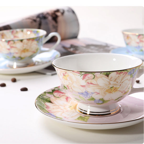 European style bone China coffee cup and saucer set