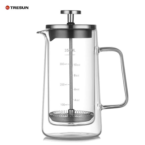 High borosilicate Pyrex double layer coffee press