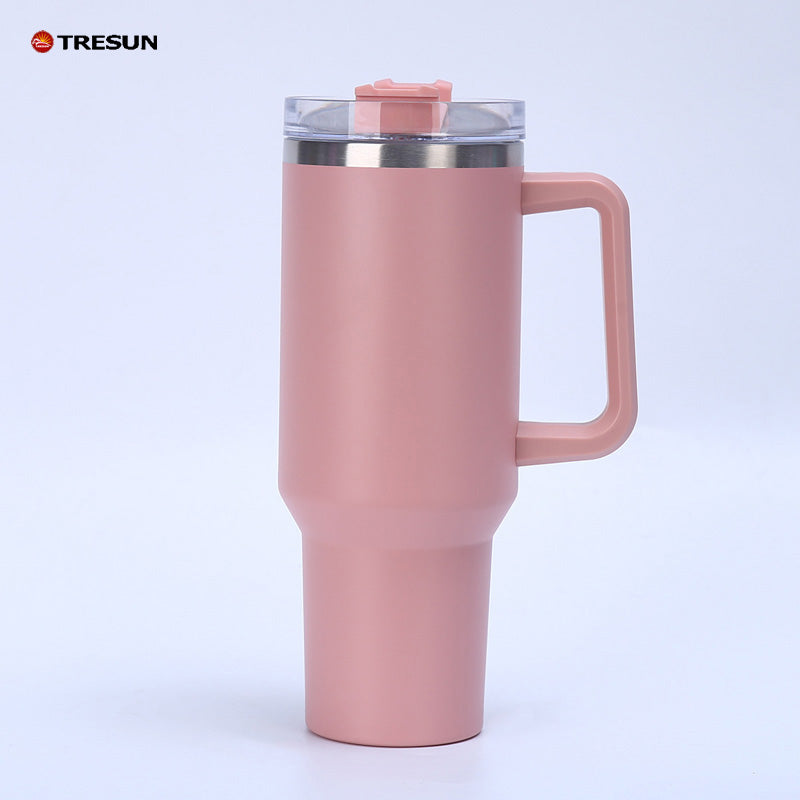 40oz Car cup with handle Insulated cold Bullion cup thermos cup