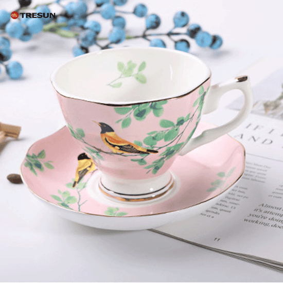 Bone China coffee cup and saucer set