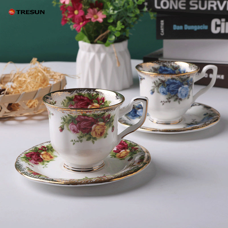 German-style British style bone China coffee cup and saucer set