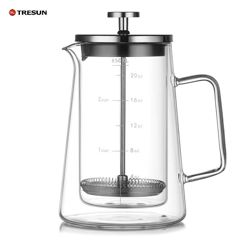 High borosilicate Pyrex double layer coffee press