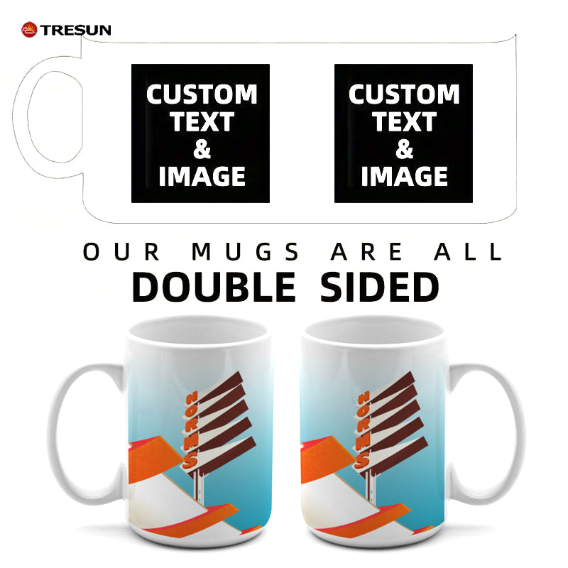 Custom picture text logo gift 15oz mug